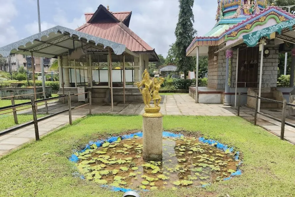 Shri Venugopala Temple Fountain Park and temple view